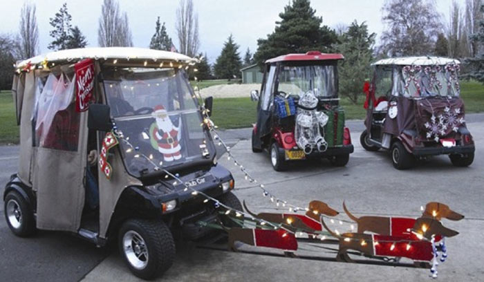 Golf car decorated